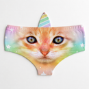Horn Pantie - Rainbow Sparkle Kitticorn (6-10 UK Size) - Kukubird-UK