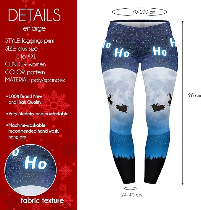 Curve Leggings (14-18 UK Size) - Over The Moon