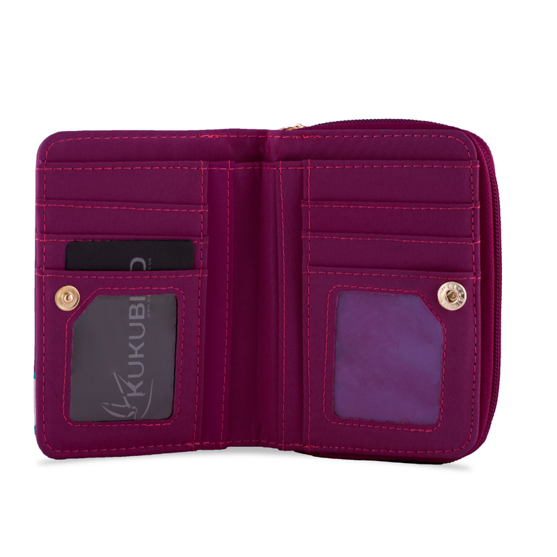 Kukubird Medium Purse Elephant And Mouse Purse - Purple - Kukubird-UK