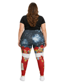 Highwaisted Leggings (10-16 UK Size) - With Love Santa - Kukubird-UK