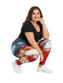 Highwaisted Leggings (10-16 UK Size) - With Love Santa - Kukubird-UK