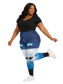Highwaisted Leggings (10-16 UK Size) - Over The Moon - Kukubird-UK