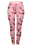 Regular Leggings (8-12 UK Size) - Poopicorn - Kukubird-UK