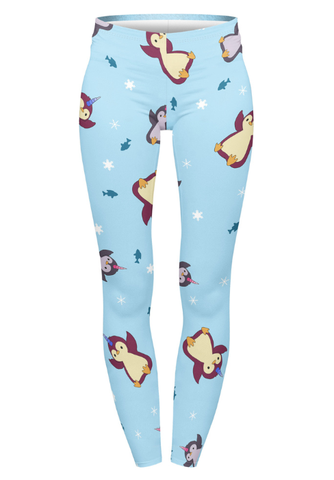 Regular Leggings (8-12 UK Size) - Pingucorn - Kukubird-UK