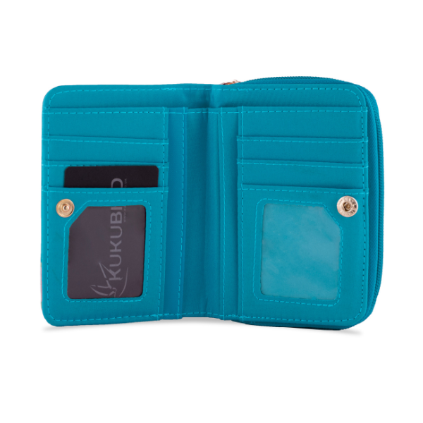 Kukubird Medium Purse Owl's in Tree - Blue - Kukubird-UK