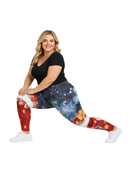 Curve Leggings (14-18 UK Size) - With Love Santa - Kukubird-UK