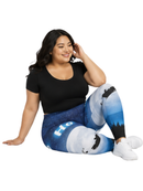 Curve Leggings (14-18 UK Size) - Over The Moon - Kukubird-UK