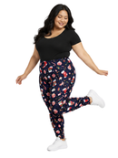 Curve Leggings (14-18 UK Size) - Stocking Filler Dark Navy - Kukubird-UK