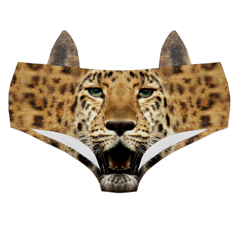 Ear Pantie - Leopard (6-10 UK Size) - Kukubird-UK
