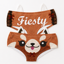 Ear Pantie - Fiesty Red Panda (6-10 UK Size) - Kukubird-UK