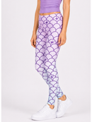 Regular Leggings (8-12 UK Size) - Mermaid Tail - Kukubird-UK
