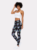 Regular Leggings (8-12 UK Size) - Neon Cat - Kukubird-UK