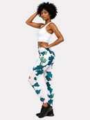 Regular Leggings (8-12 UK Size) - Sweet Hibiscus - Kukubird-UK
