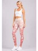 Regular Leggings (8-12 UK Size) - Cute Pink Planets - Kukubird-UK