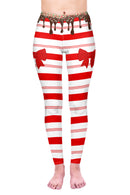 Regular Leggings (8-14 UK Size) - Sweet Candy Cane