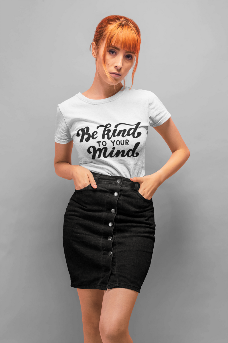 T-shirt - Be Kind To Your Mind White-(Size Small)