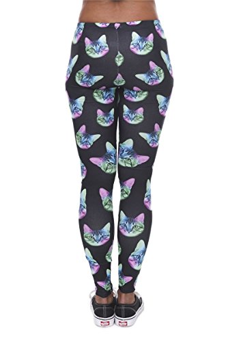 Regular Leggings (8-12 UK Size) - Neon Cat