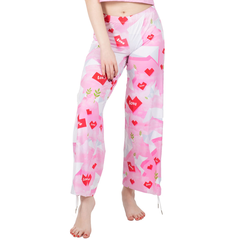Loungewear Pink Origami Love (UK Size 8-14) - Kukubird-UK