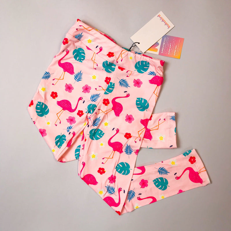 Children's Leggings - Tropical Pink Flamingo - Kukubird_UK