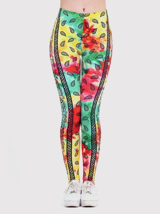 Regular Leggings (8-12 UK Size) - Bandana Tie Dye