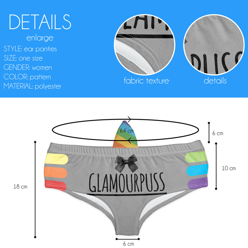 Horn Pantie - Rainbow Glamourspuss Horn Pantie - Kukubird_UK
